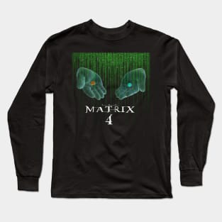 Resurrections Matrix 4 Mens Neo Shirt Neo, Morpheus and Trinity Keanu Reeves Long Sleeve T-Shirt